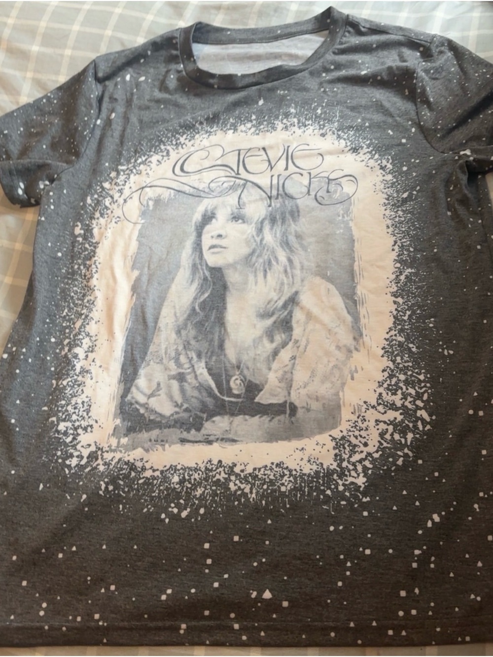 Woman’s Graphic Tee - Grey Stevie Nicks Style Print
